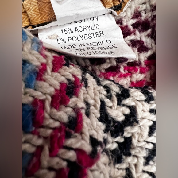 Baja Joe Colorful Hoodie boho Men’s Small Cotton Blend Trippy Hippy - Picture 6 of 9